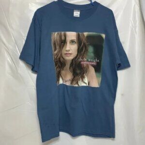 MEN'S Large Gildan Blue Chely Wright Autographed Short Sleeve Tee Size L